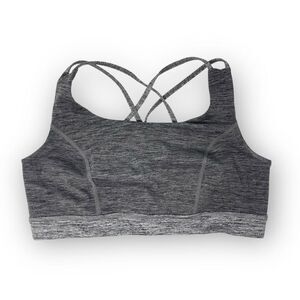 Torrid Active Sports Bra Charcoal Gray Strappy Spacedye Womens Plus Size 0/Large